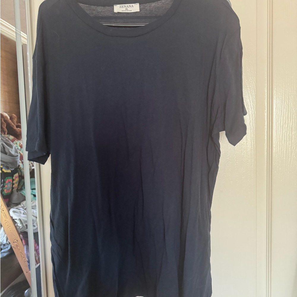 Dark blue top